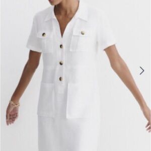 Caroll Paris White Linen Dress